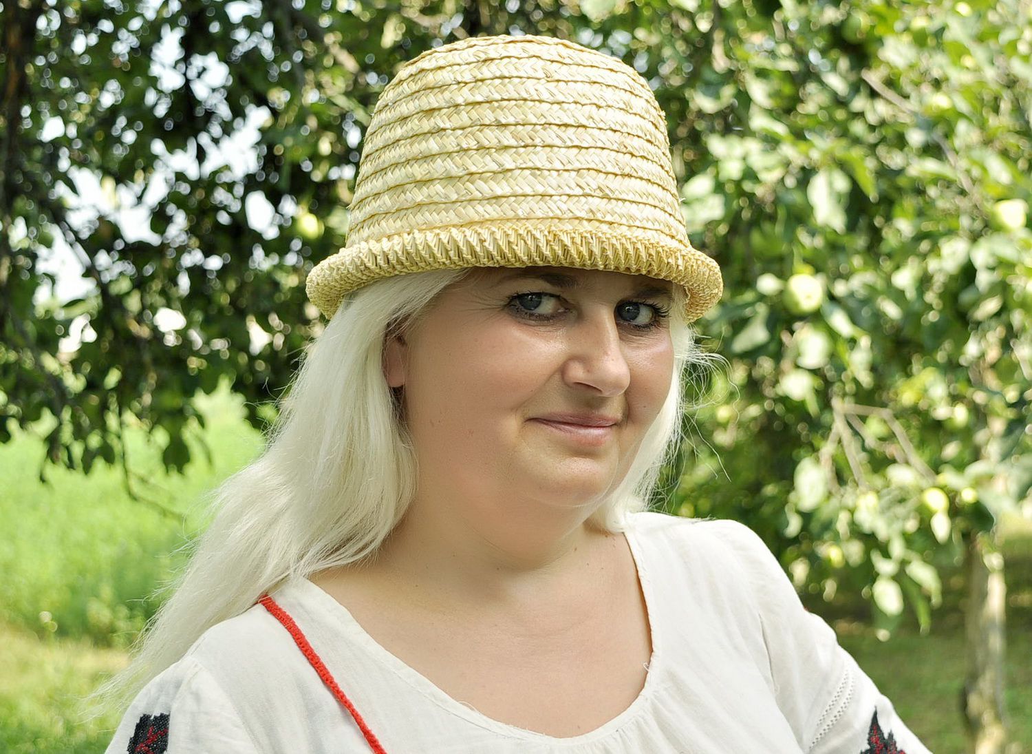 Women's hat made of straw Cap photo 5
