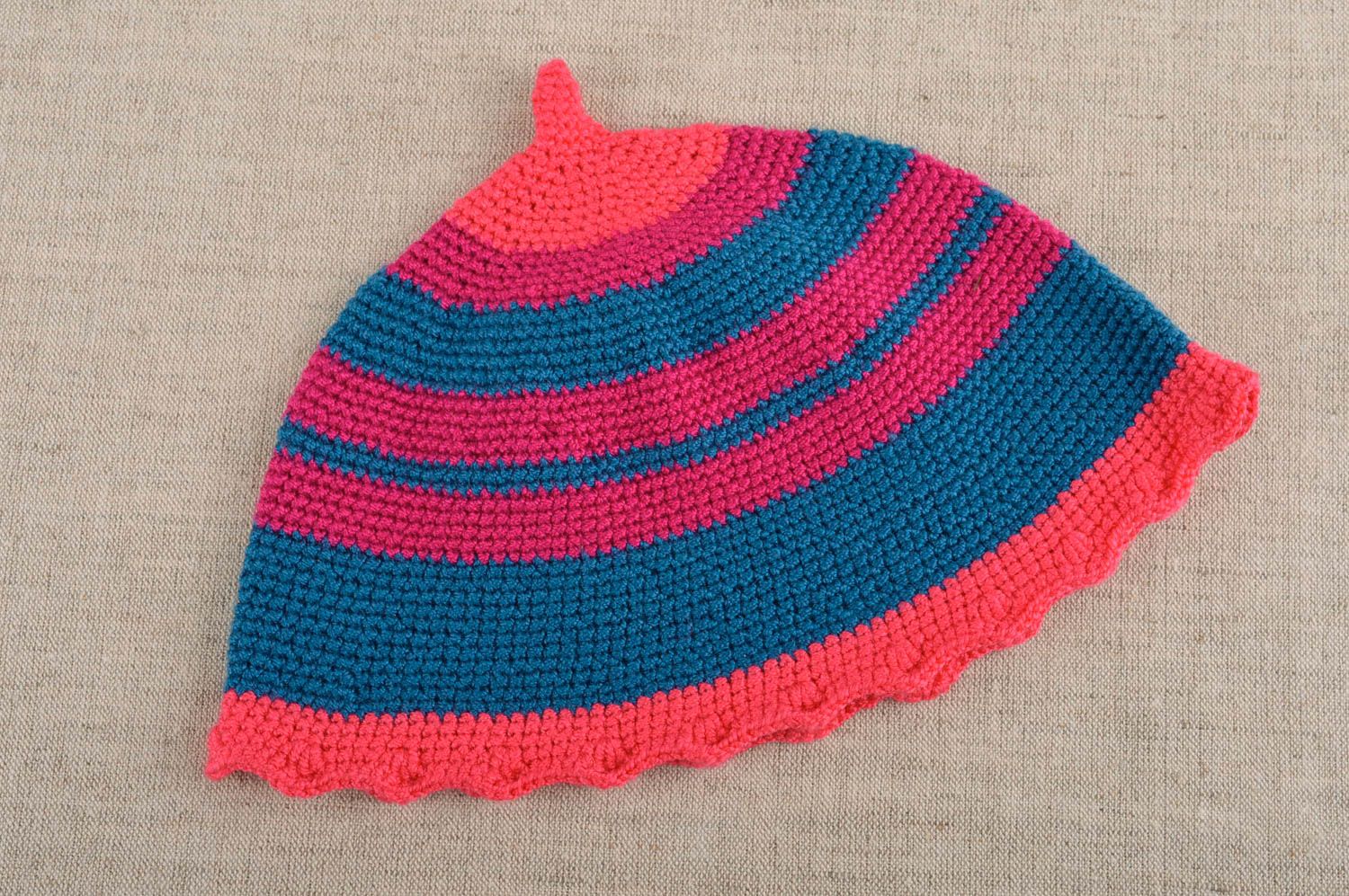 Handmade hat designer hat knitted hat crocheted hat warm hat gift for baby photo 1