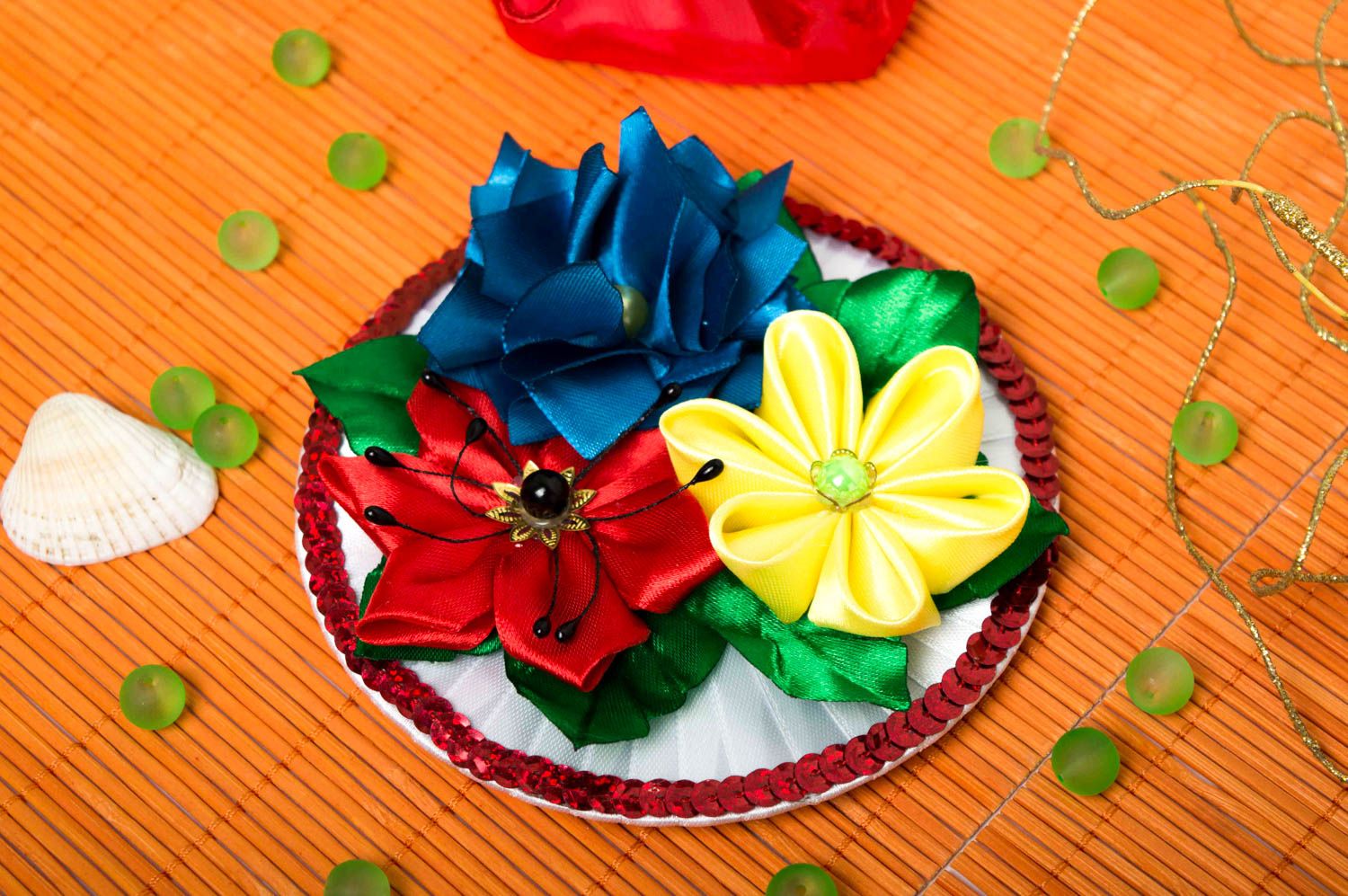 Imán de nevera artesanal con flores regalo original decoración de cocina foto 1