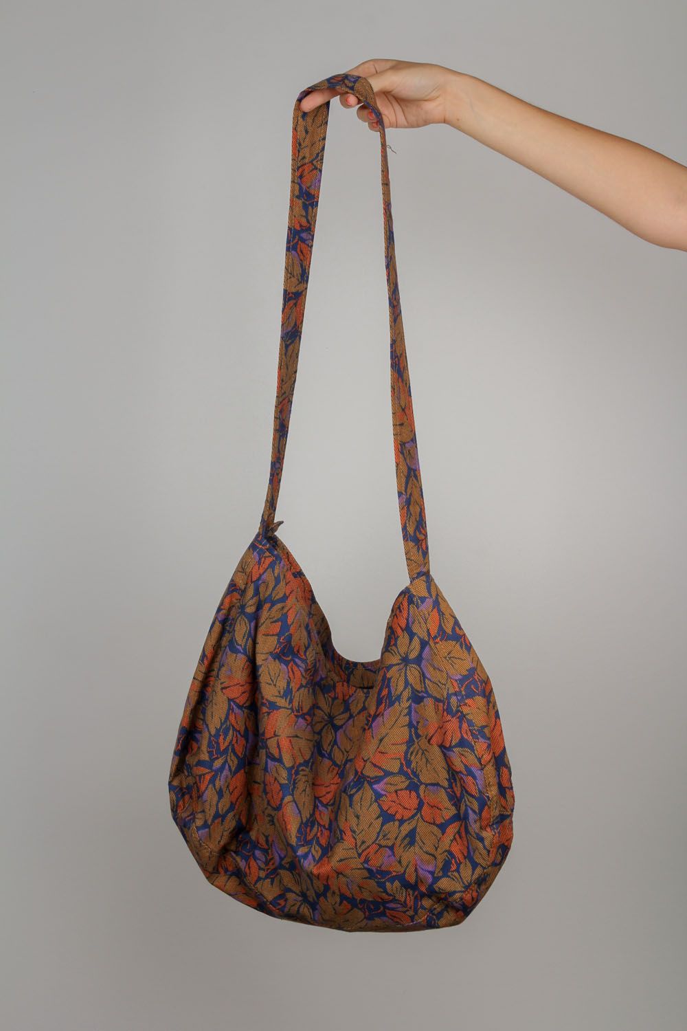 Borsa di cotone fatta a mano borsetta originale accessorio bello da donna   foto 3