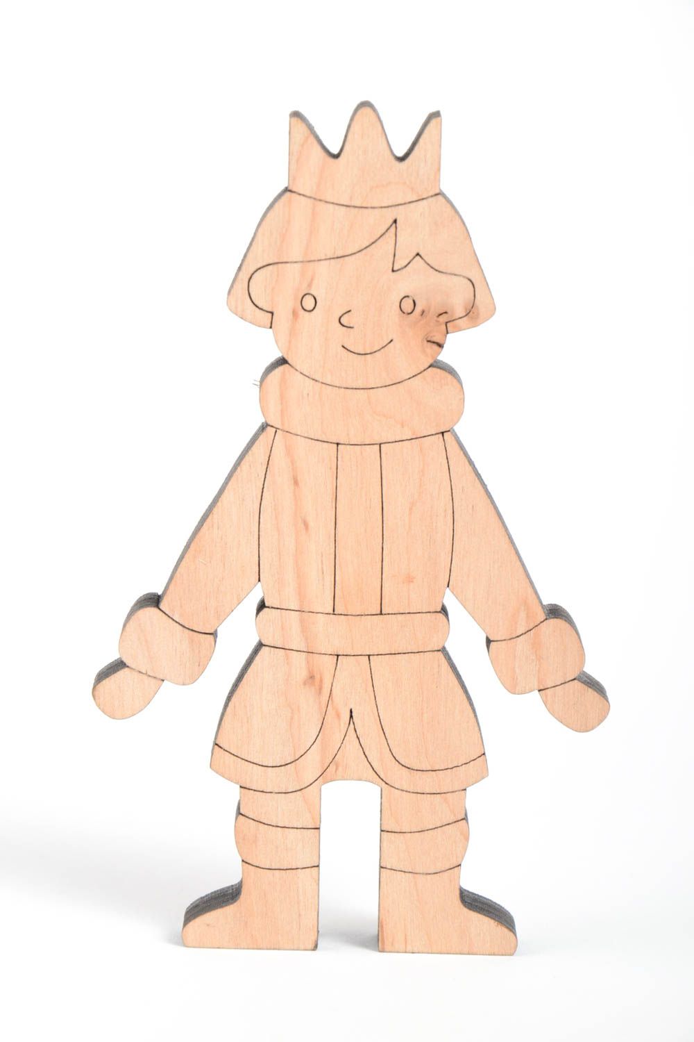 Figur zum Bemalen handmade Prinz Holz Rohling Miniatur Figur für Handarbeit foto 2