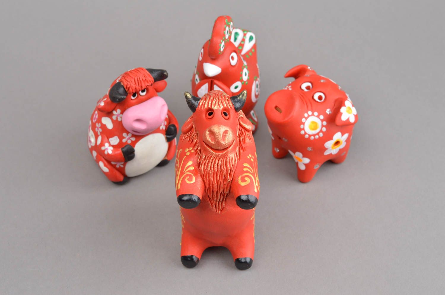 Handmade bright penny whistle 4 designer souvenirs bright ceramic toys photo 4