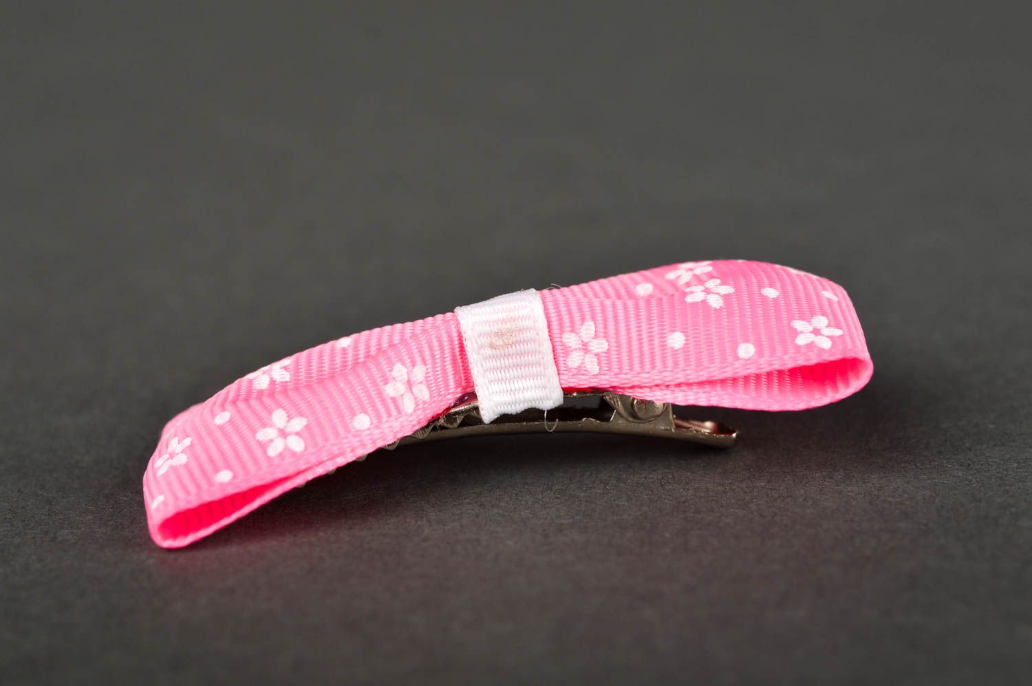 Pink barrette handmade hair clips handmade hair accessories children barrettes photo 3