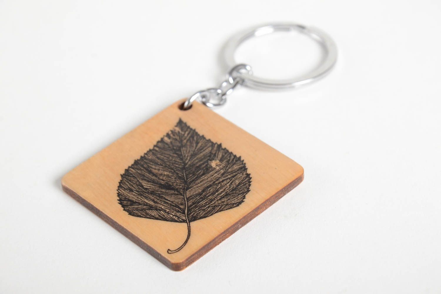 Handmade keychain unusual accessory gift ideas wooden souvenir handmade gift photo 5