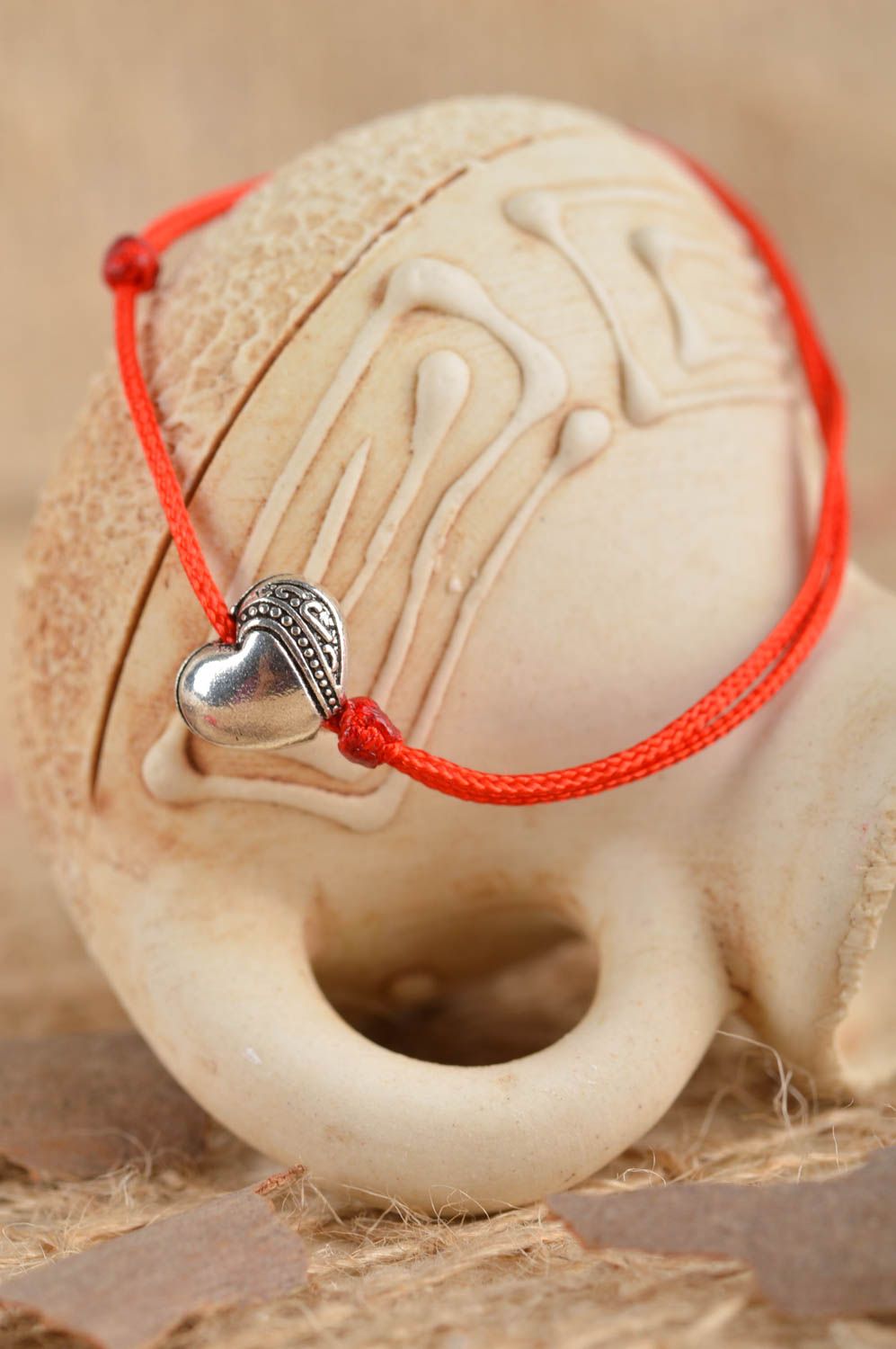 Pulsera de cordón accesorio de moda artesanal pulsera para mujer Corazón  foto 1
