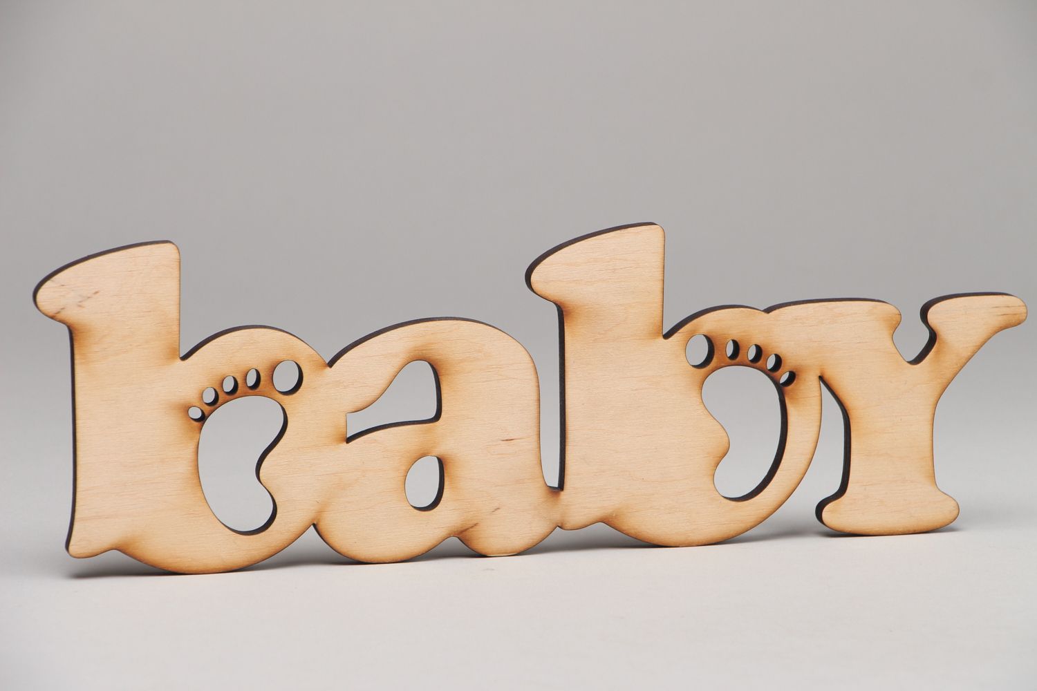 Chipboard-inscription en bois fait main Baby photo 1
