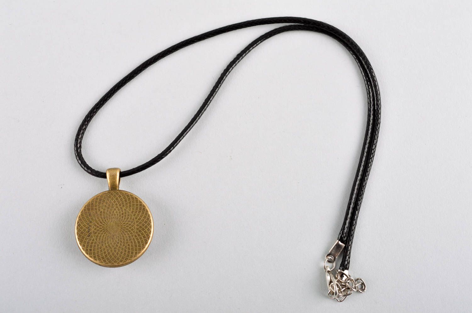 Handmade pendant on cord designer accessories for women glass pendant for girls photo 4