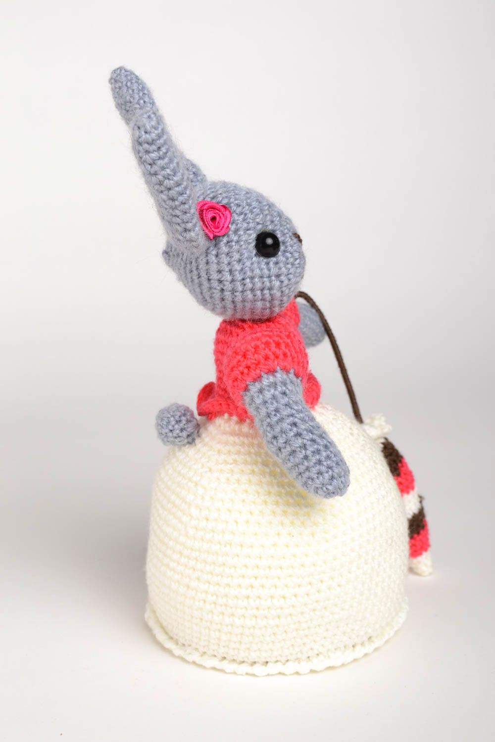 Juguete artesanal con forma de coneja regalo original peluche para niños foto 3