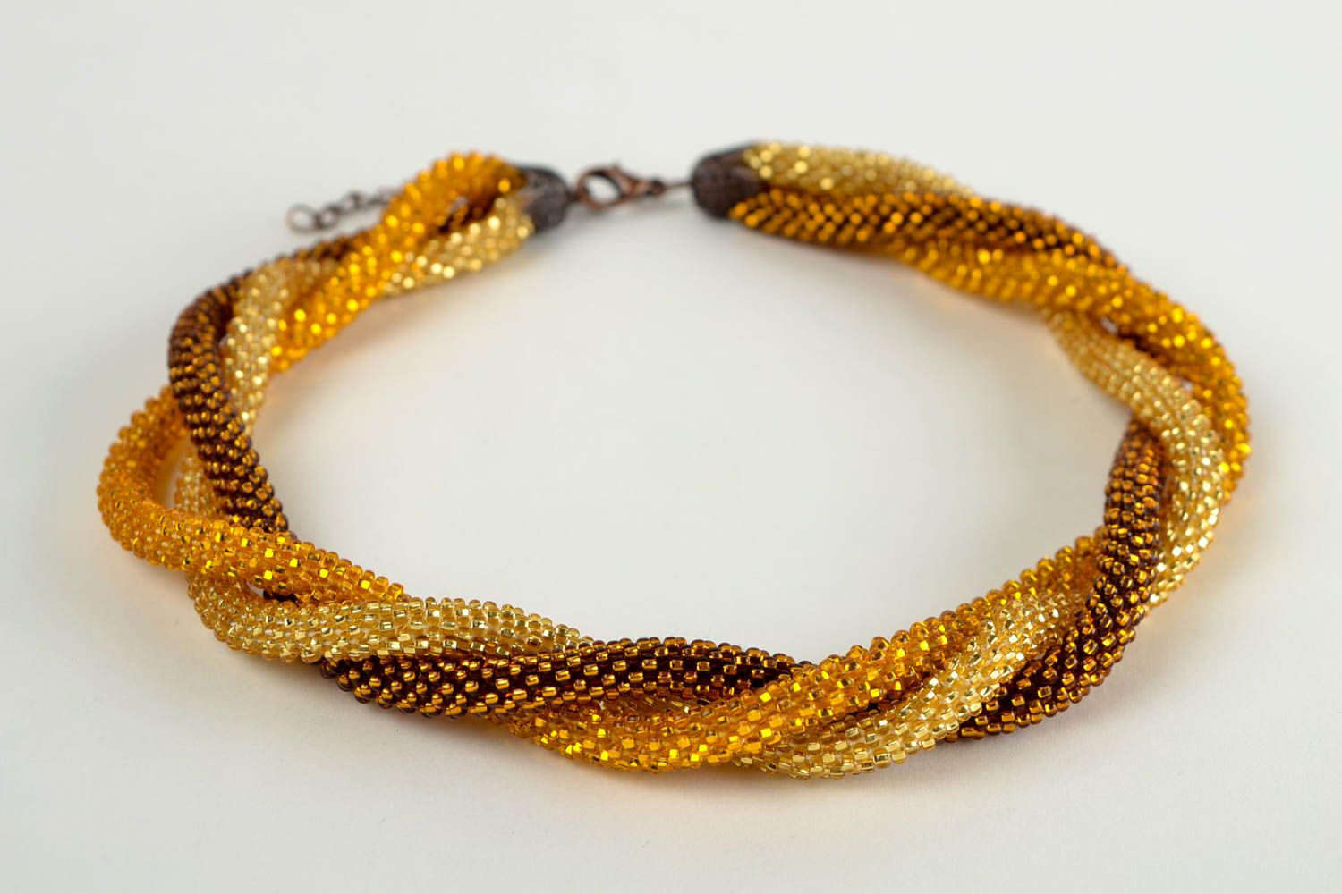 Collier au crochet Bijou fait main perles de rocaille design Cadeau pour femme photo 3
