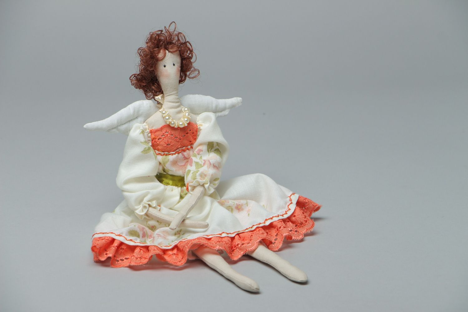 Muñeca de trapo ángel textil foto 1