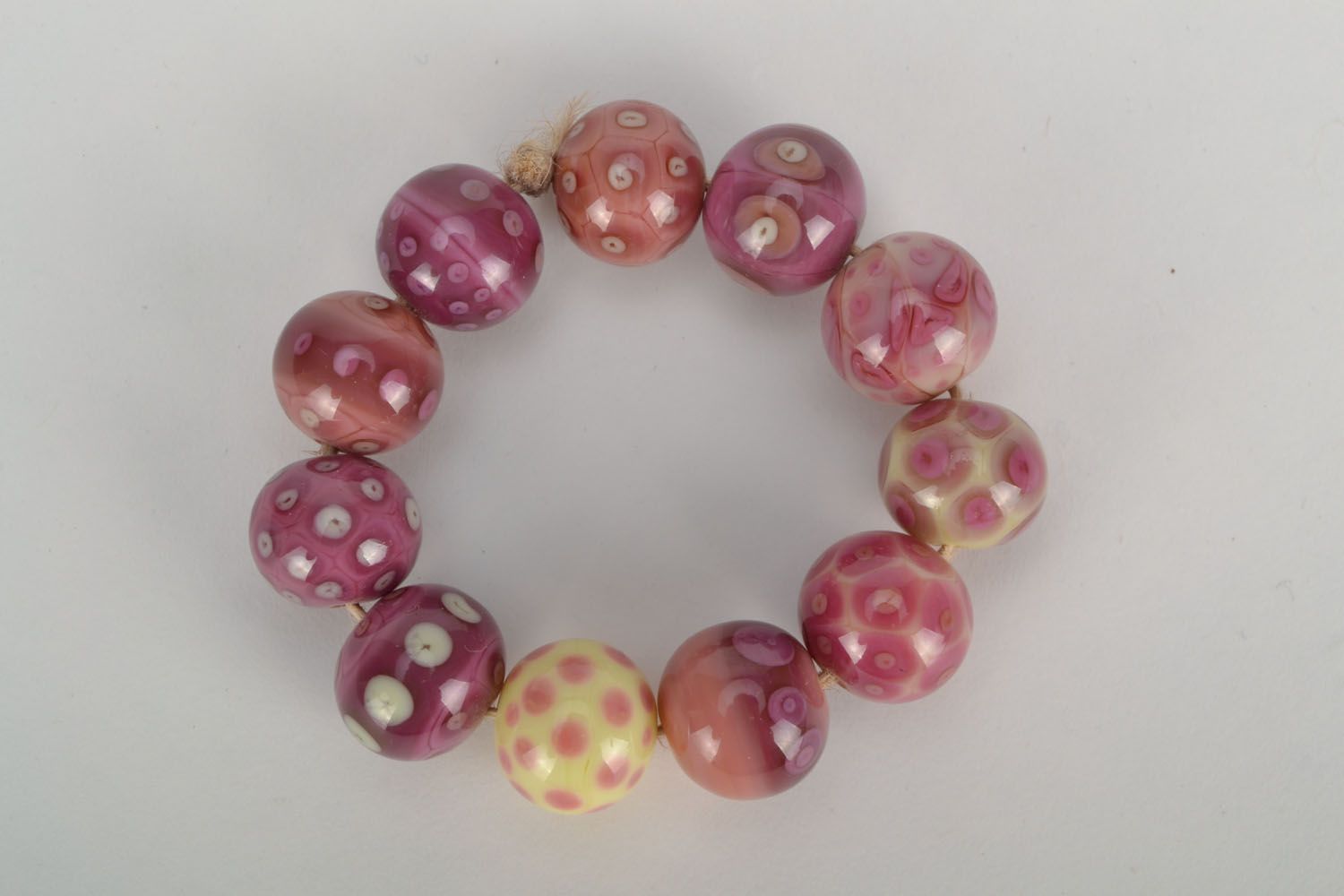 Lilac glass beads  photo 1
