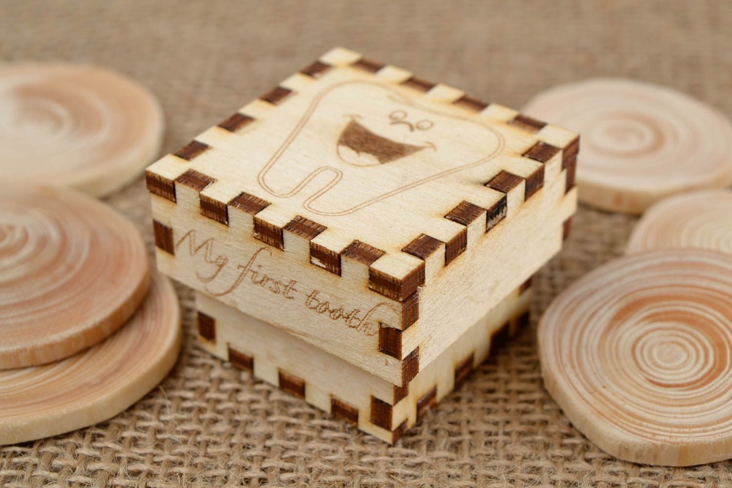 Handmade unusual jewelry box wooden blank for creativity designer decor photo 1