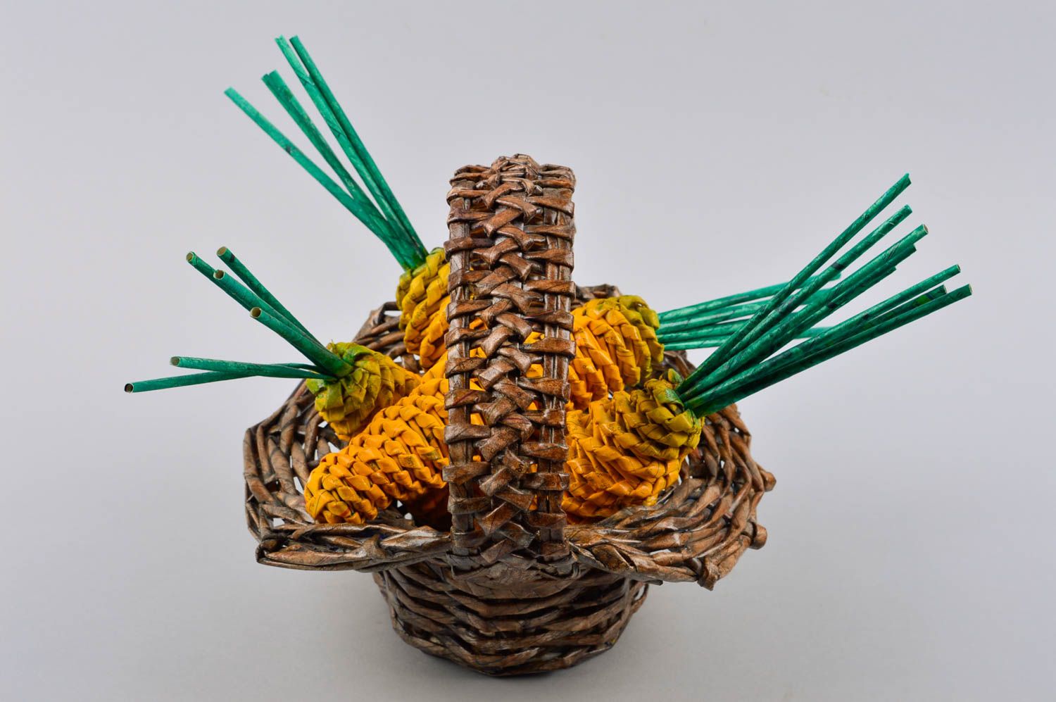 Handmade decorative basket paper basket home idea decorative use only photo 5
