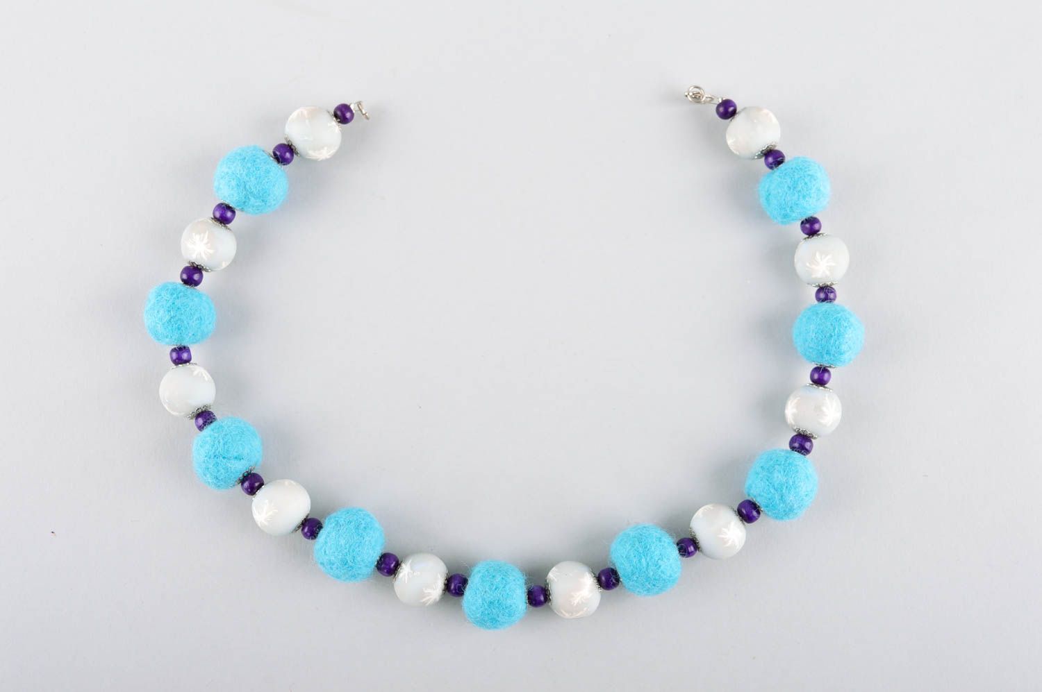 Handmade plastic necklace polymer clay necklace stylish jewelry stylish necklace photo 5