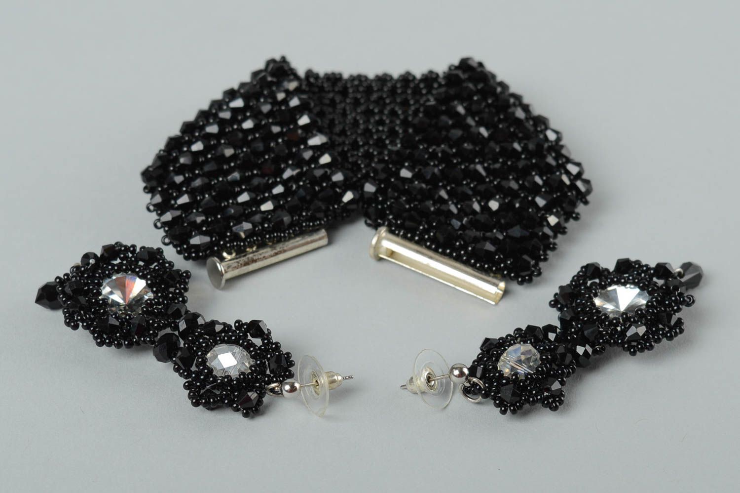 Designer jewelry crystal earrings handmade bracelet accessories for women  photo 4