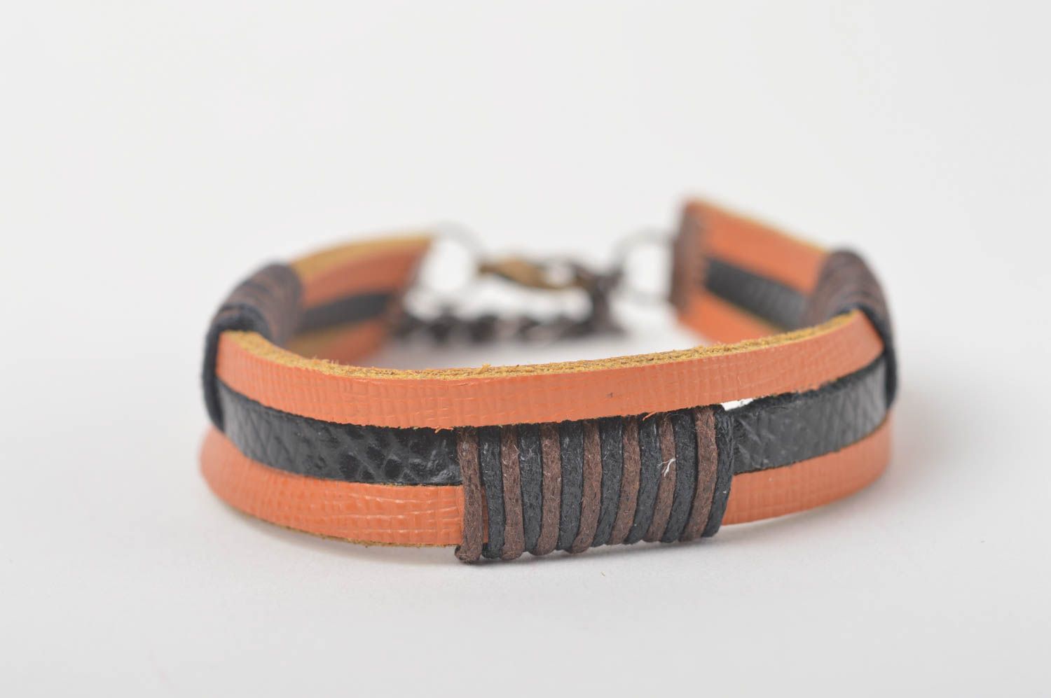 Handmade genuine leather bracelet wrist bracelet designs fashion trends photo 4