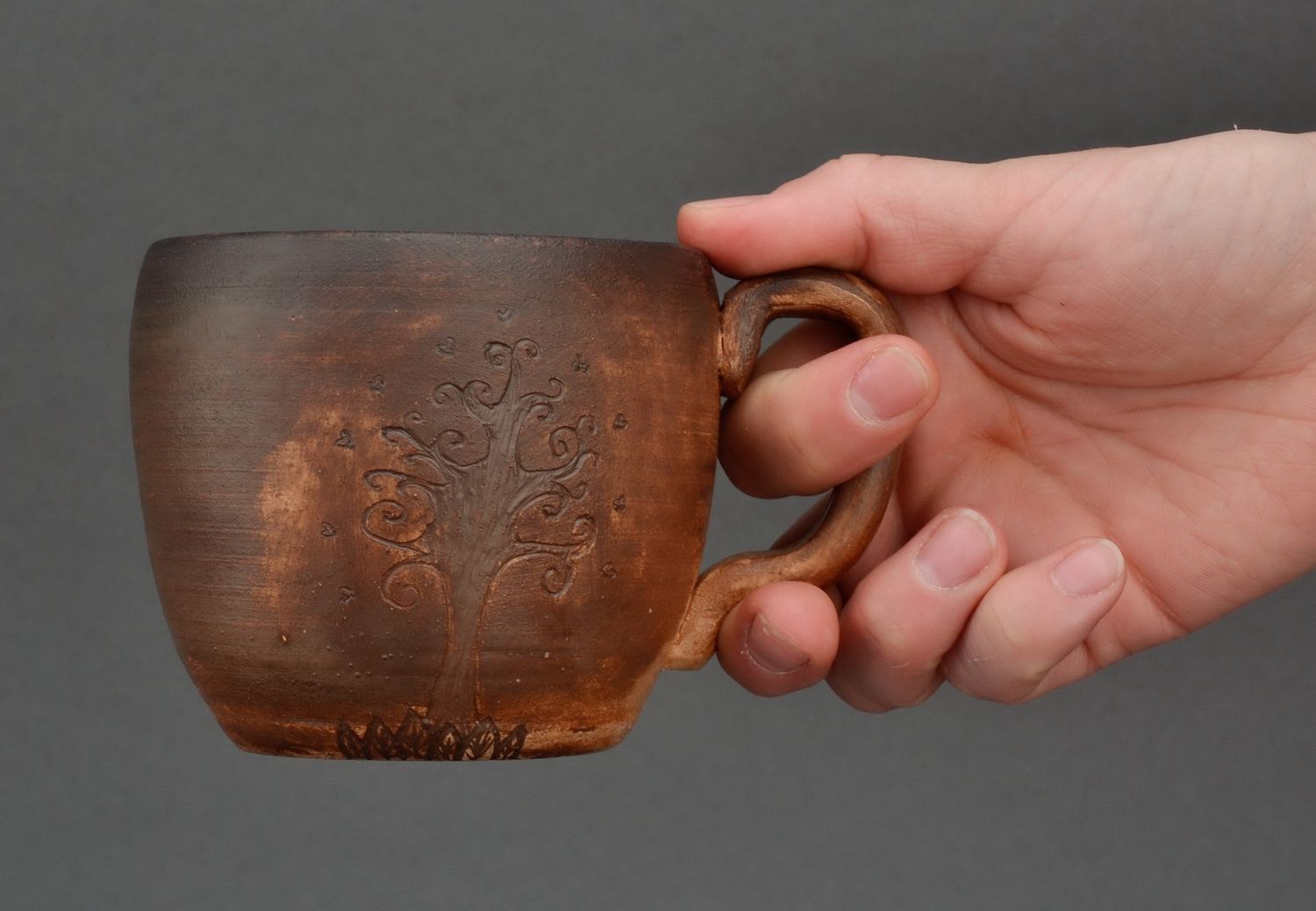 Chávena de cerâmica de argila branca foto 4