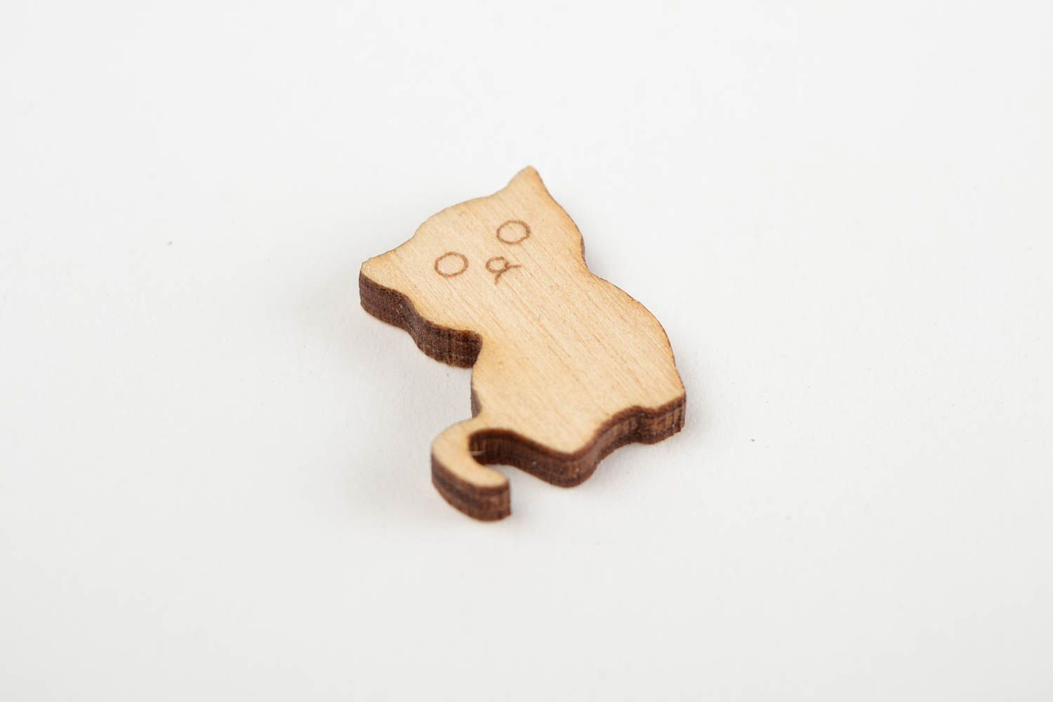 Handmade plywood blank wood craft DIY brooch scrapbooking ideas small gifts photo 4