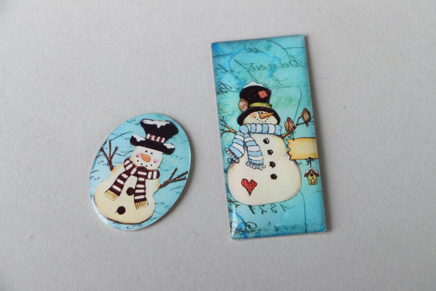 Fichas para scrapbooking com imagem de bonecos de neve foto 1