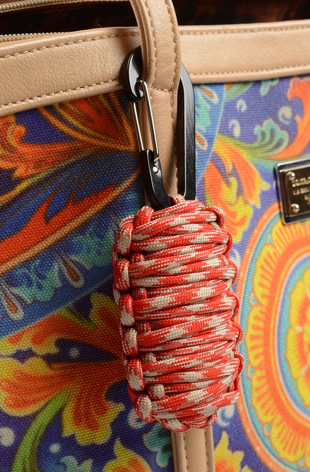 Llavero de paracord hecho a mano de cuerda llavero con mosquetón regalo original foto 5
