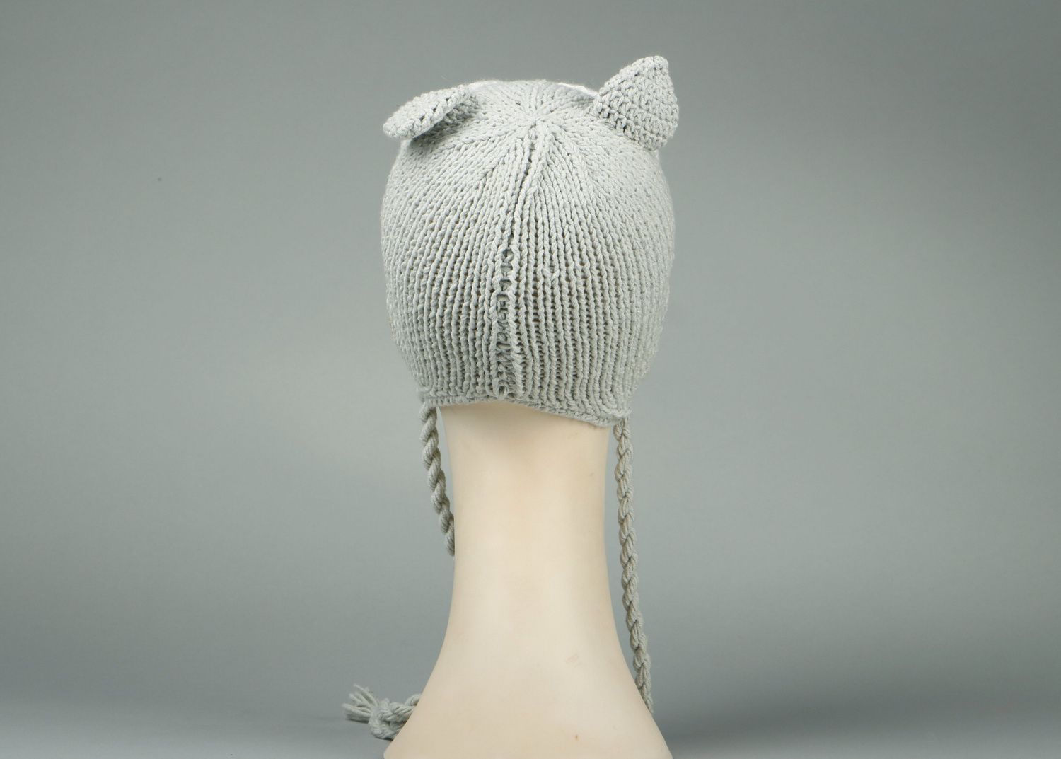 Bonnet hiver tricoté Petit chat photo 4
