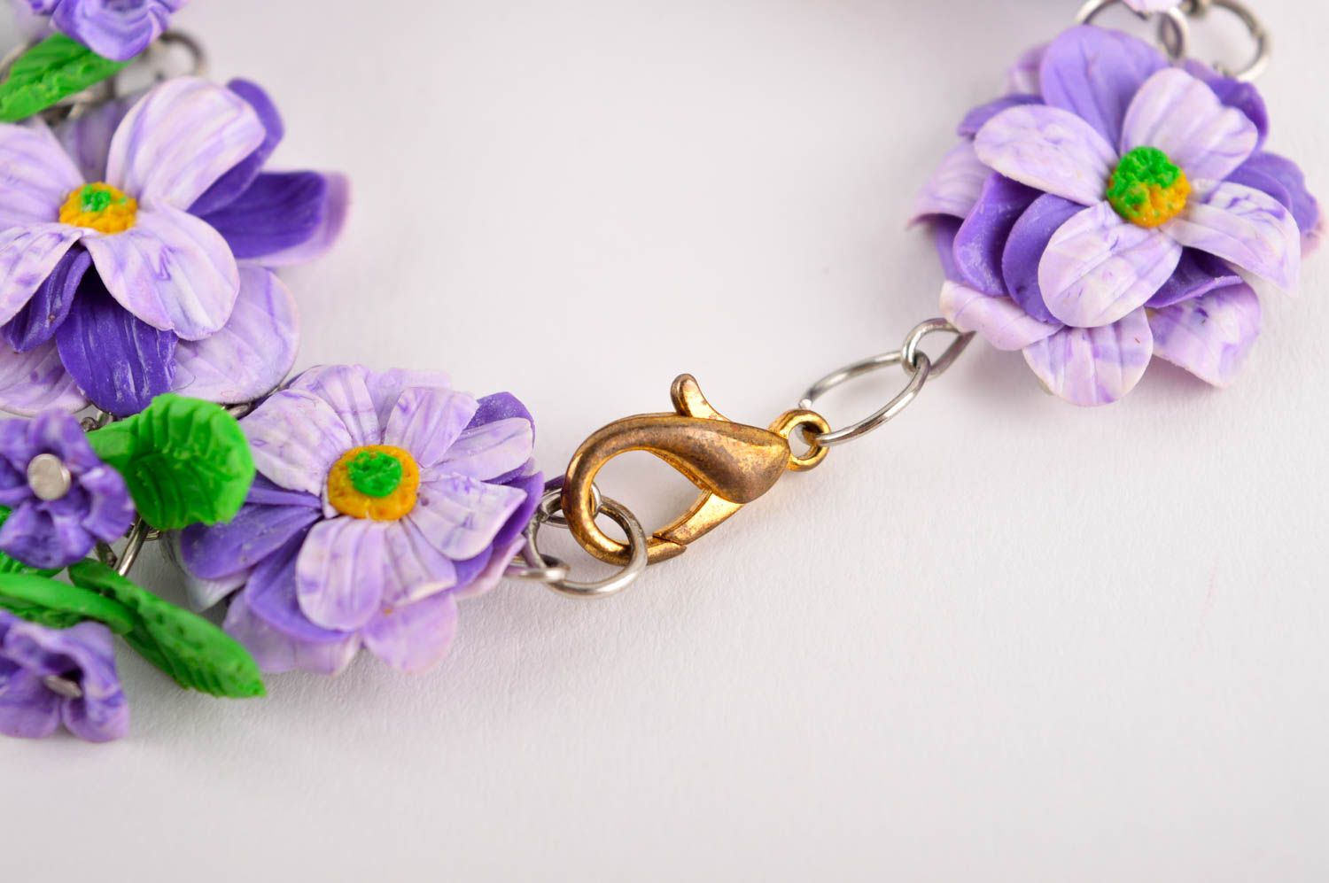 Armband mit Blumen handmade Armband Damen stilvolles Geschenk für Frauen foto 4