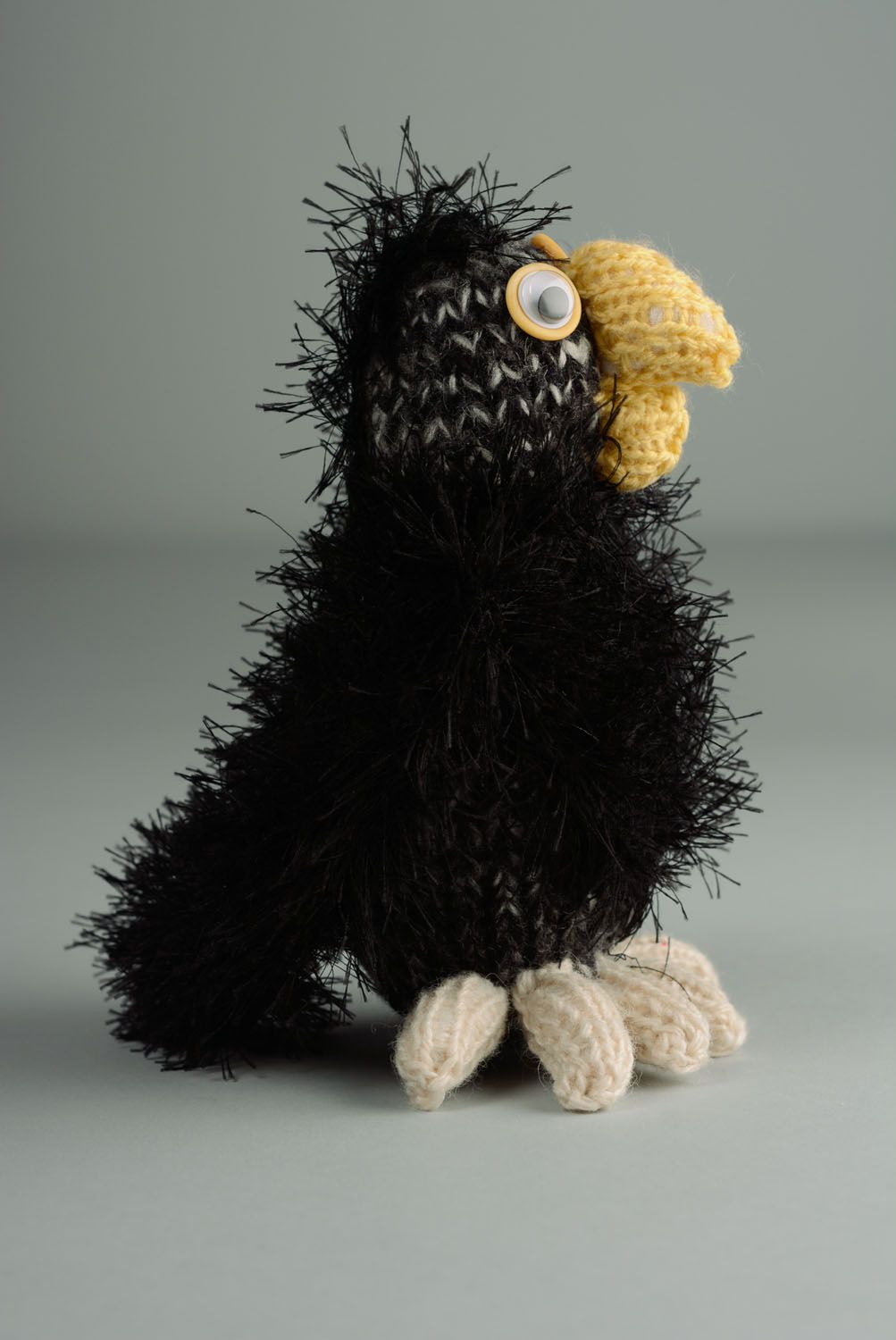 Handmade crochet toy Little Raven photo 5