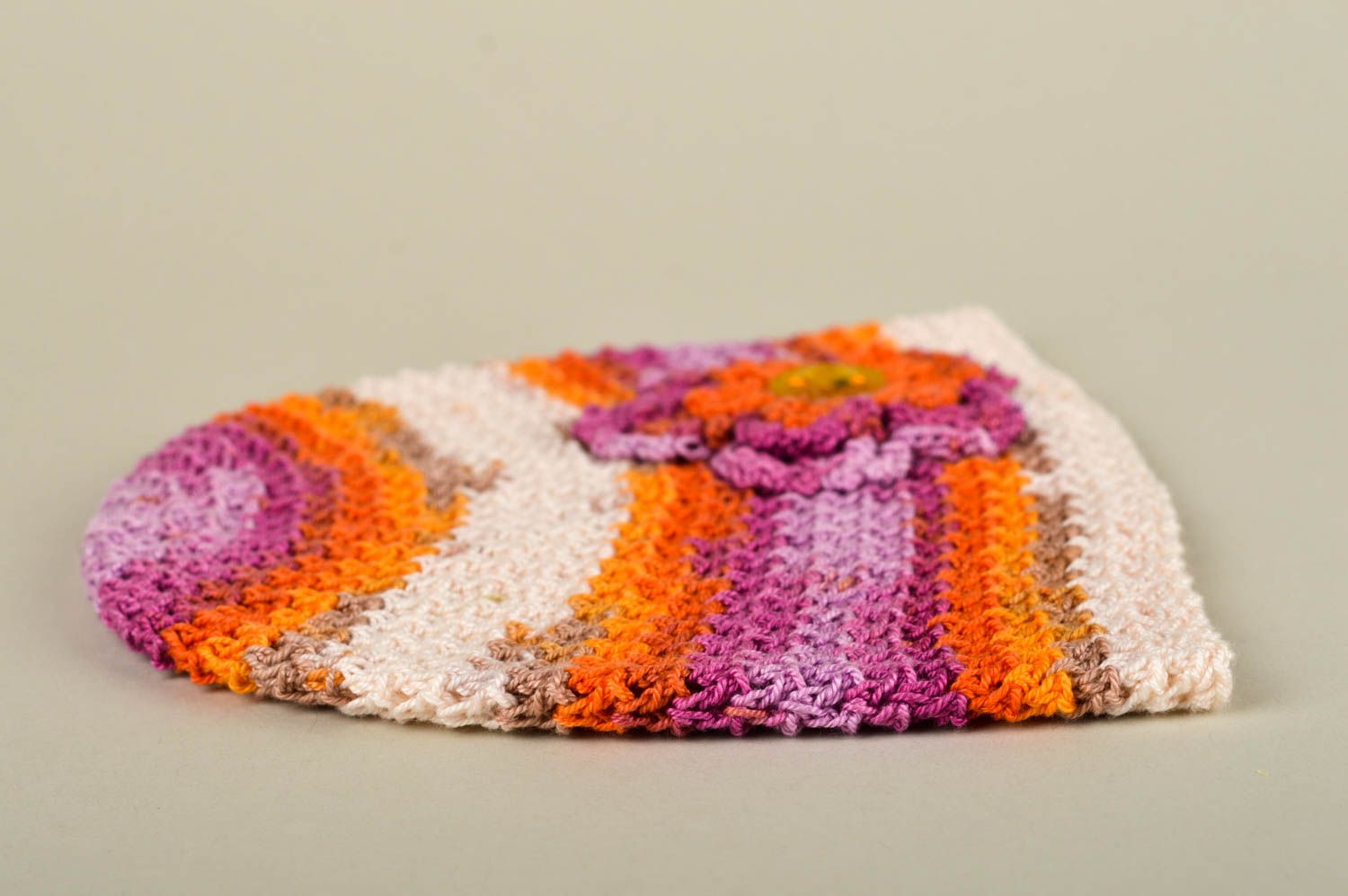 Gorro infantil tejido a crochet ropa para niña hecha a mano regalo original foto 3