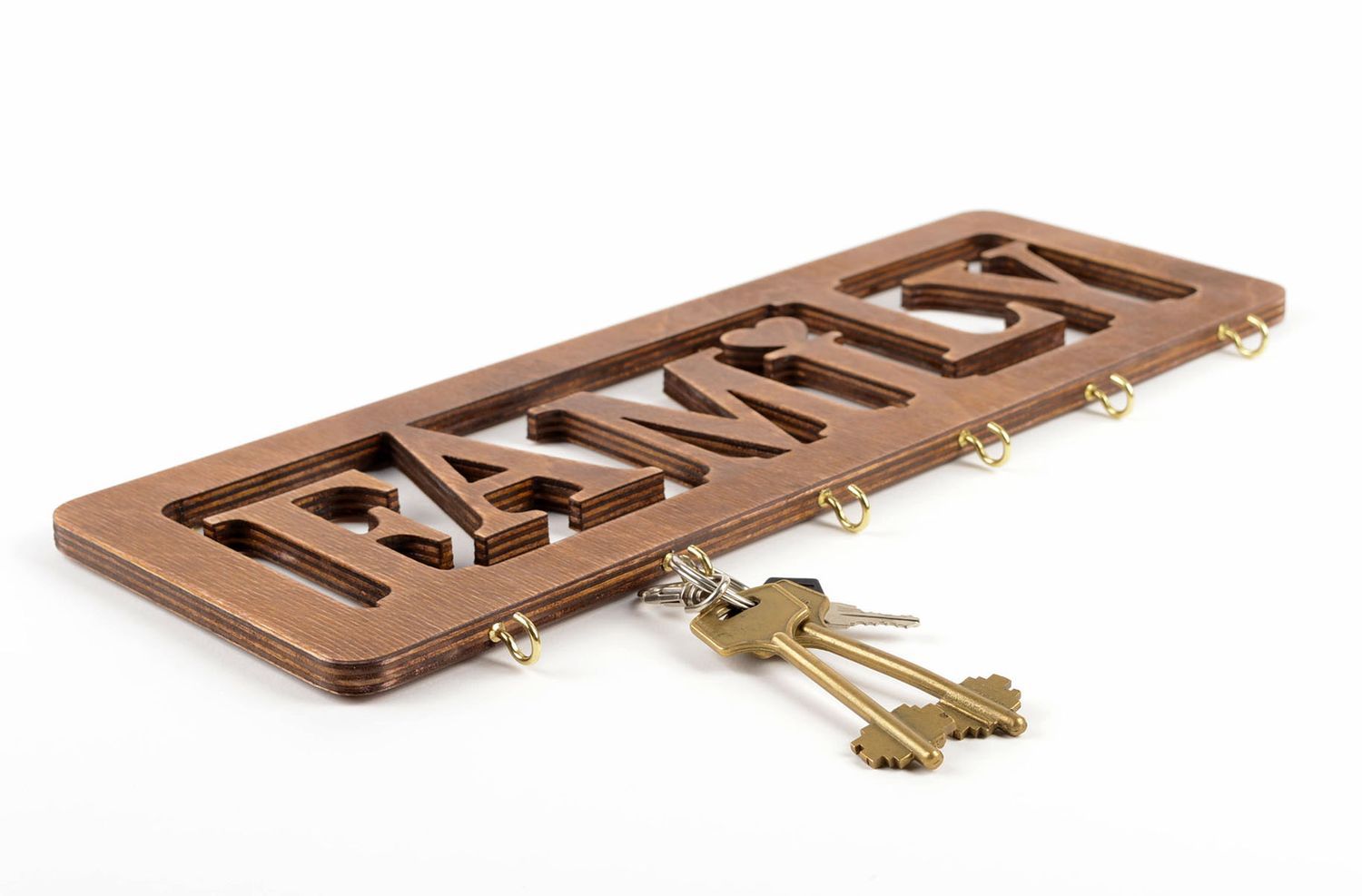 Handmade Deko Holz Regal Schlüsselhalter für die Wand Schlüssel Halter foto 3
