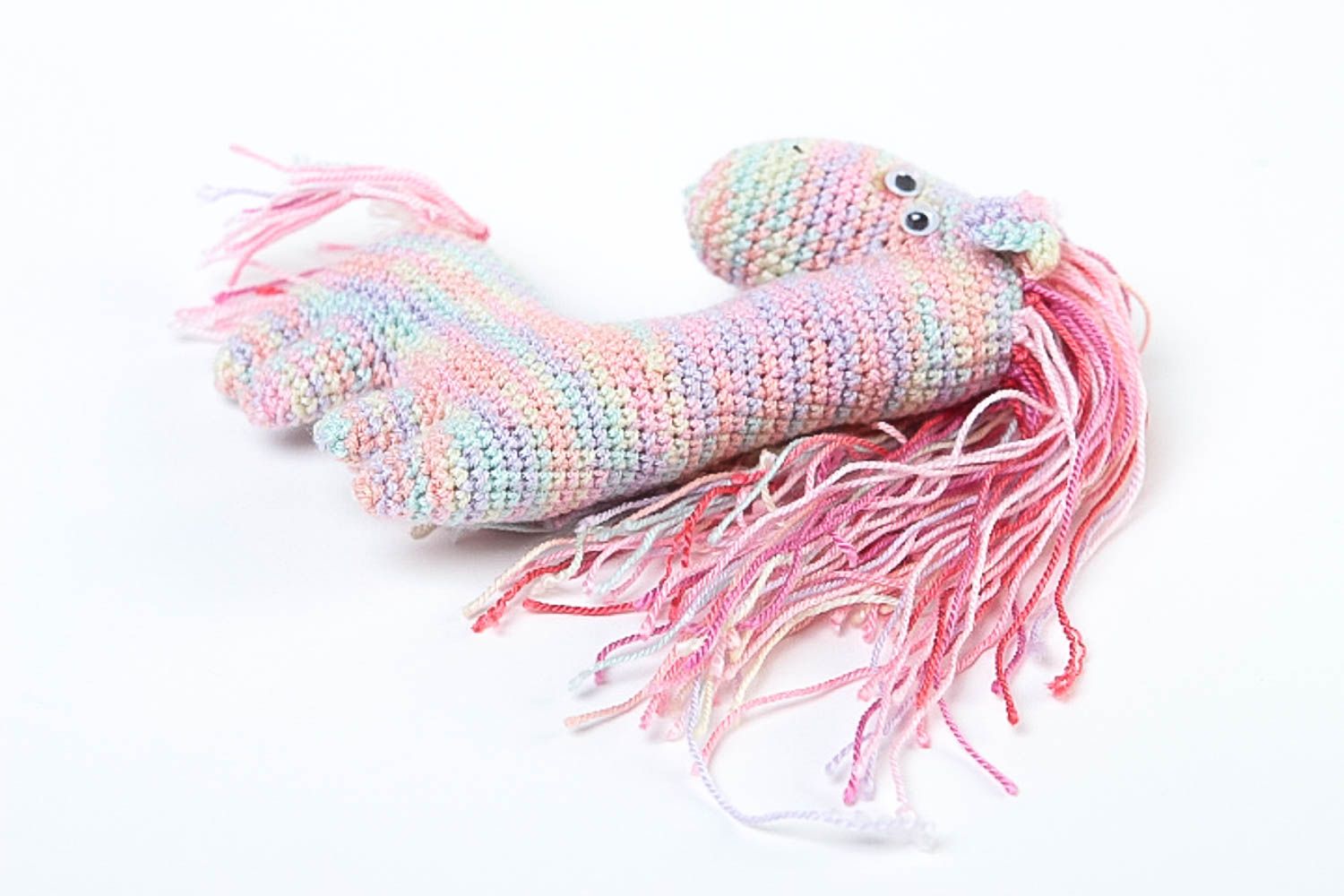 Handmade beautiful designer toy crocheted horse toy present for kids soft toy photo 3