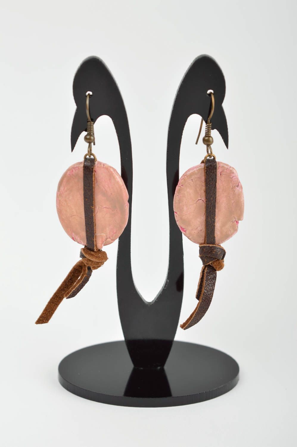 Unusual handmade plastic earrings polymer clay ideas artisan jewelry designs photo 2