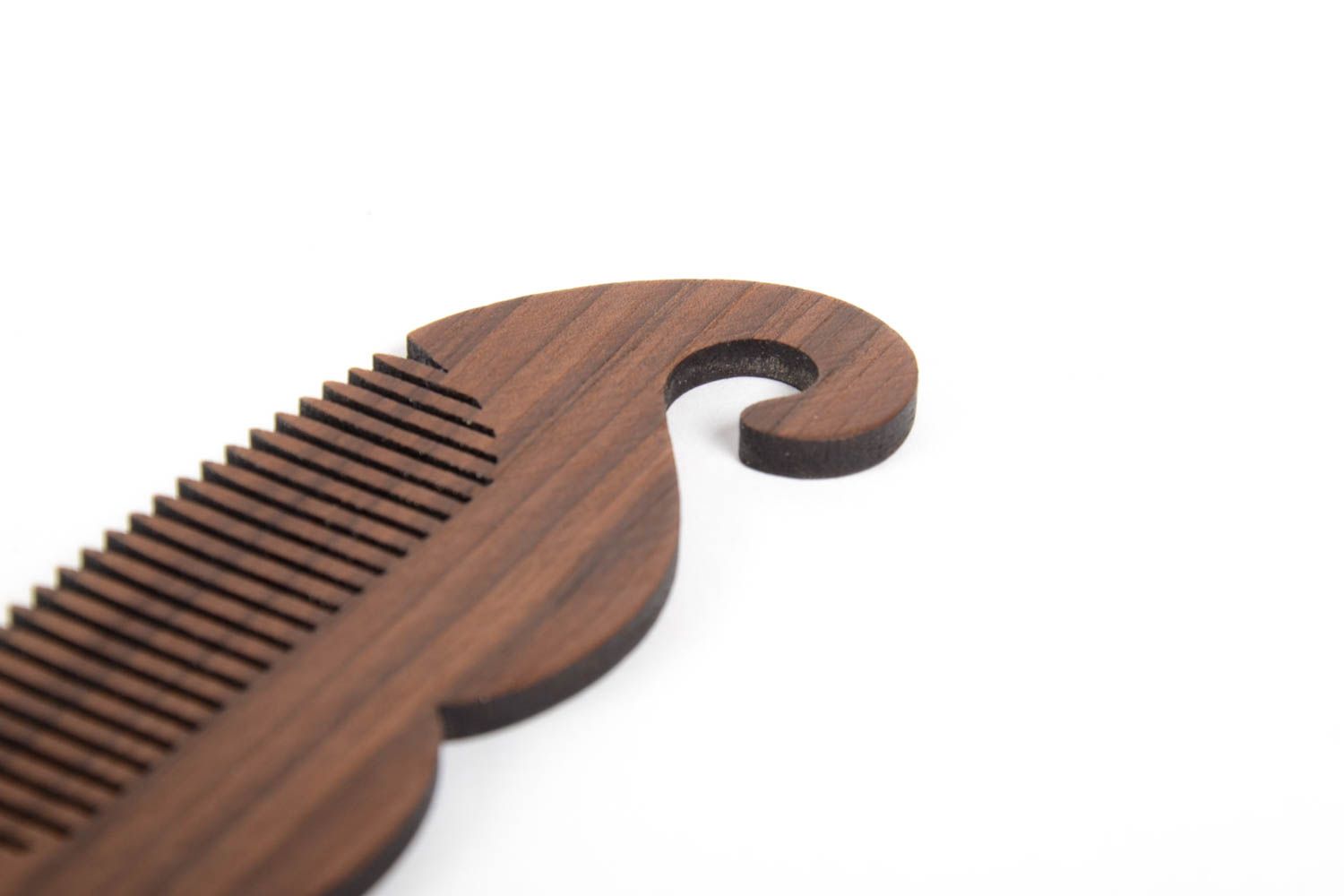 Unusual handmade wooden beard comb best mustache comb hair comb for men photo 5