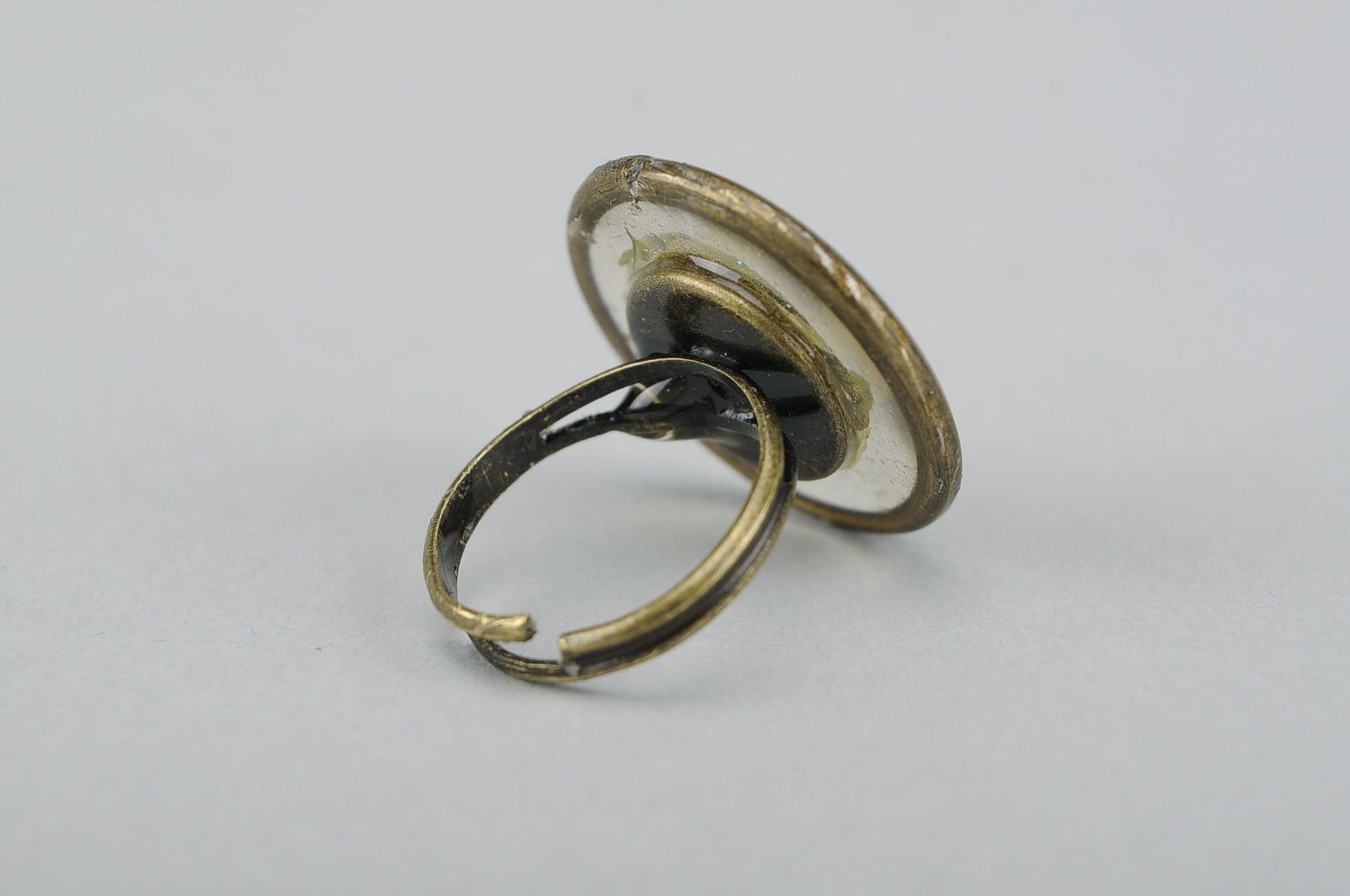 Ring Made of Natural Plants Trefoil photo 5