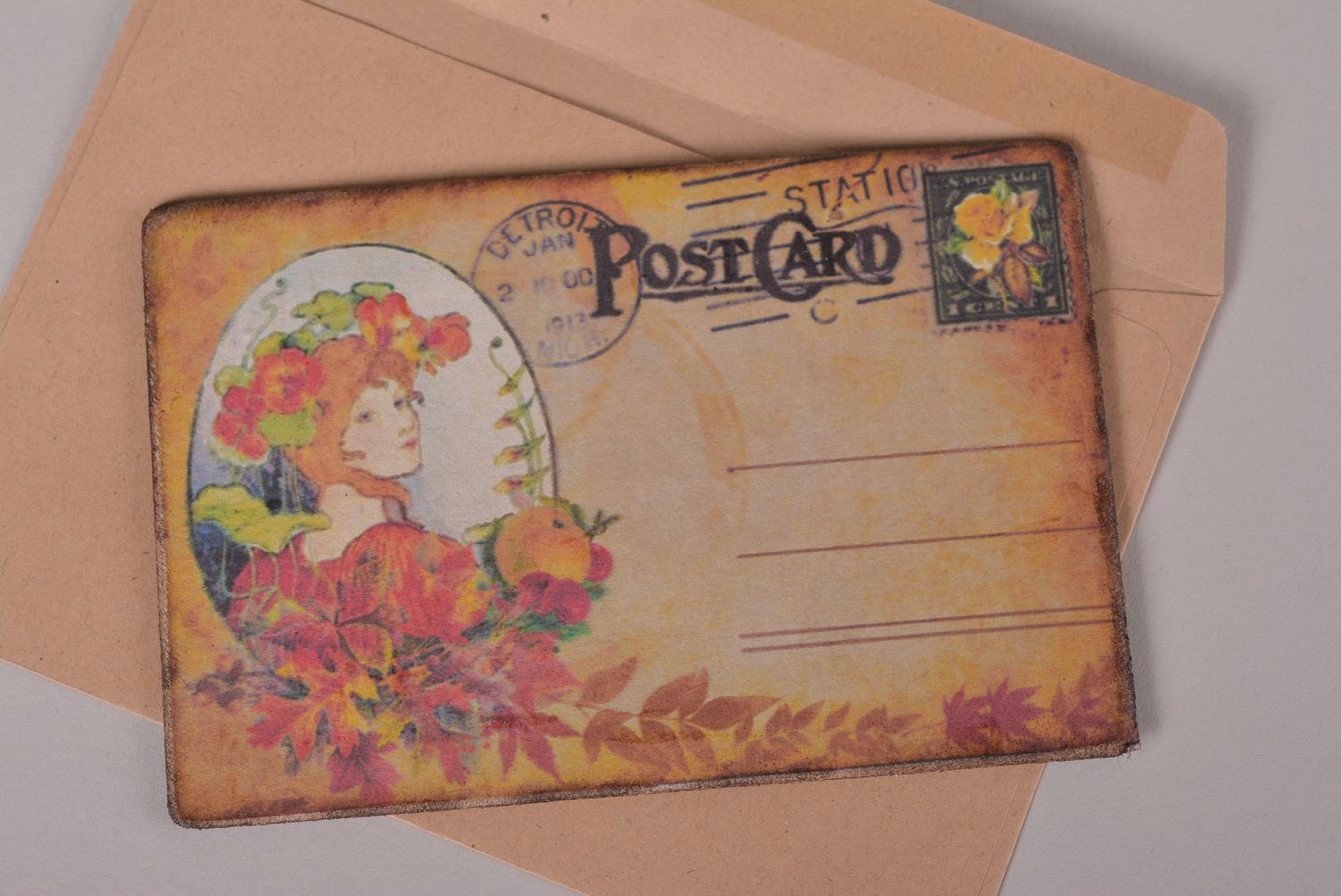 Tarjeta para felicitar artesanal postal de felicitación infantil regalo original foto 2