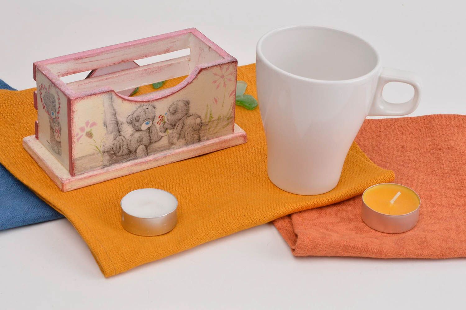 Distributeur de serviettes fait main Art de table Porte-serviettes en papier photo 1