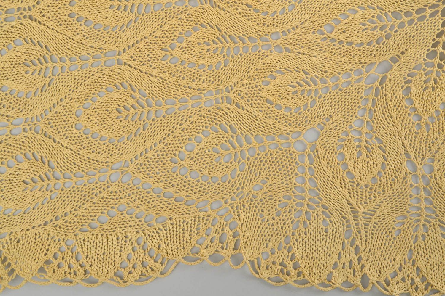 Openwork knitted tablecloth handmade decor napkin for coffee table decor ideas photo 5