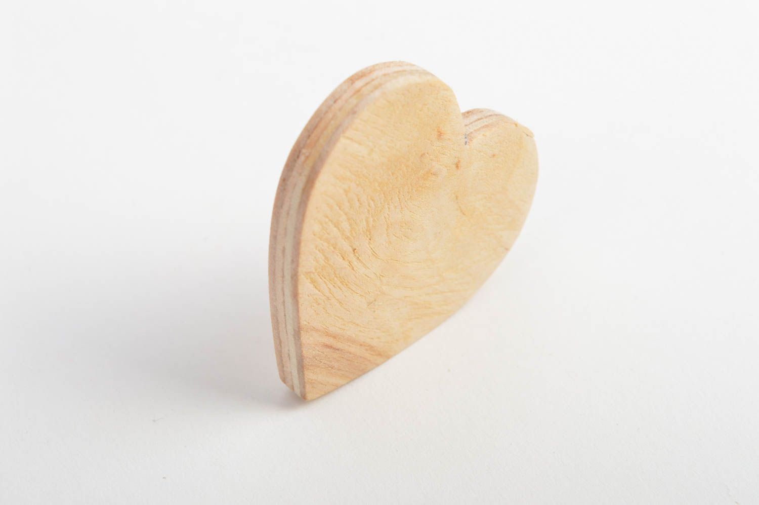 Cœurs à décorer en bois brut faits main figurines set de 3 pièces contreplaqué photo 4