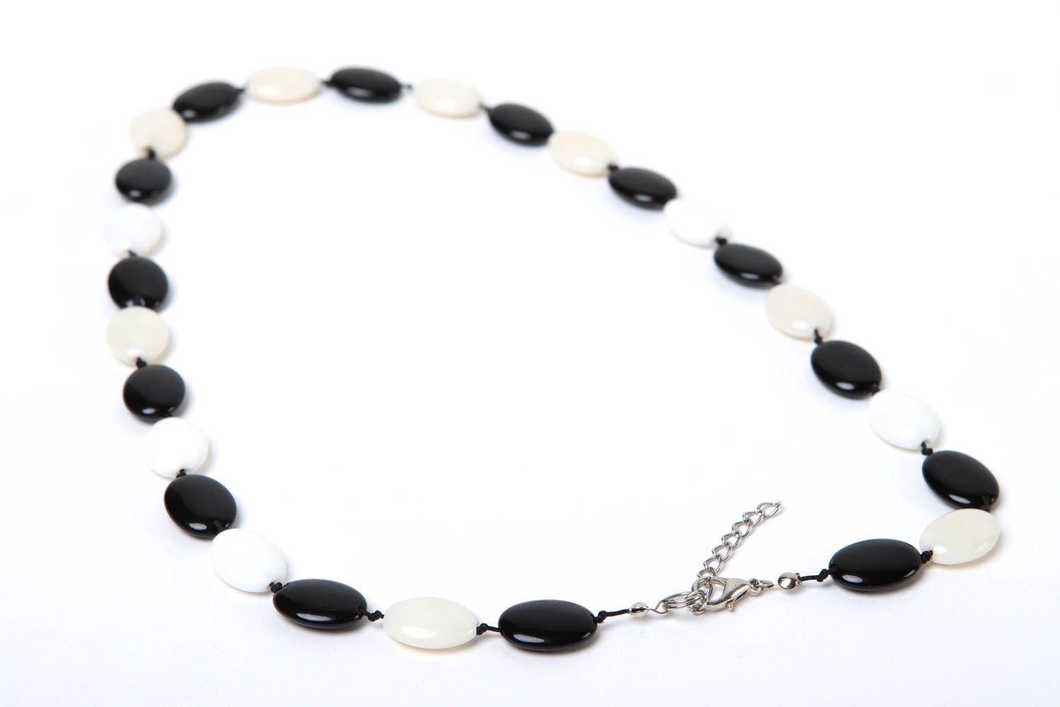 Handmade necklace unusual accessory stone jewelry designer bead necklace photo 4