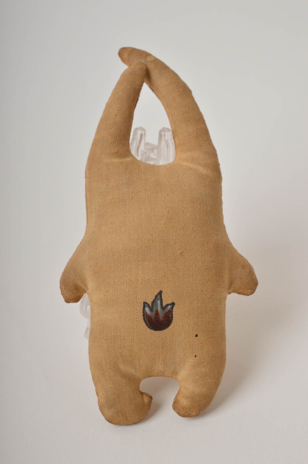 Игрушка из ткани заяц ручной работы декор для дома мягкая игрушка с росписью фото 3