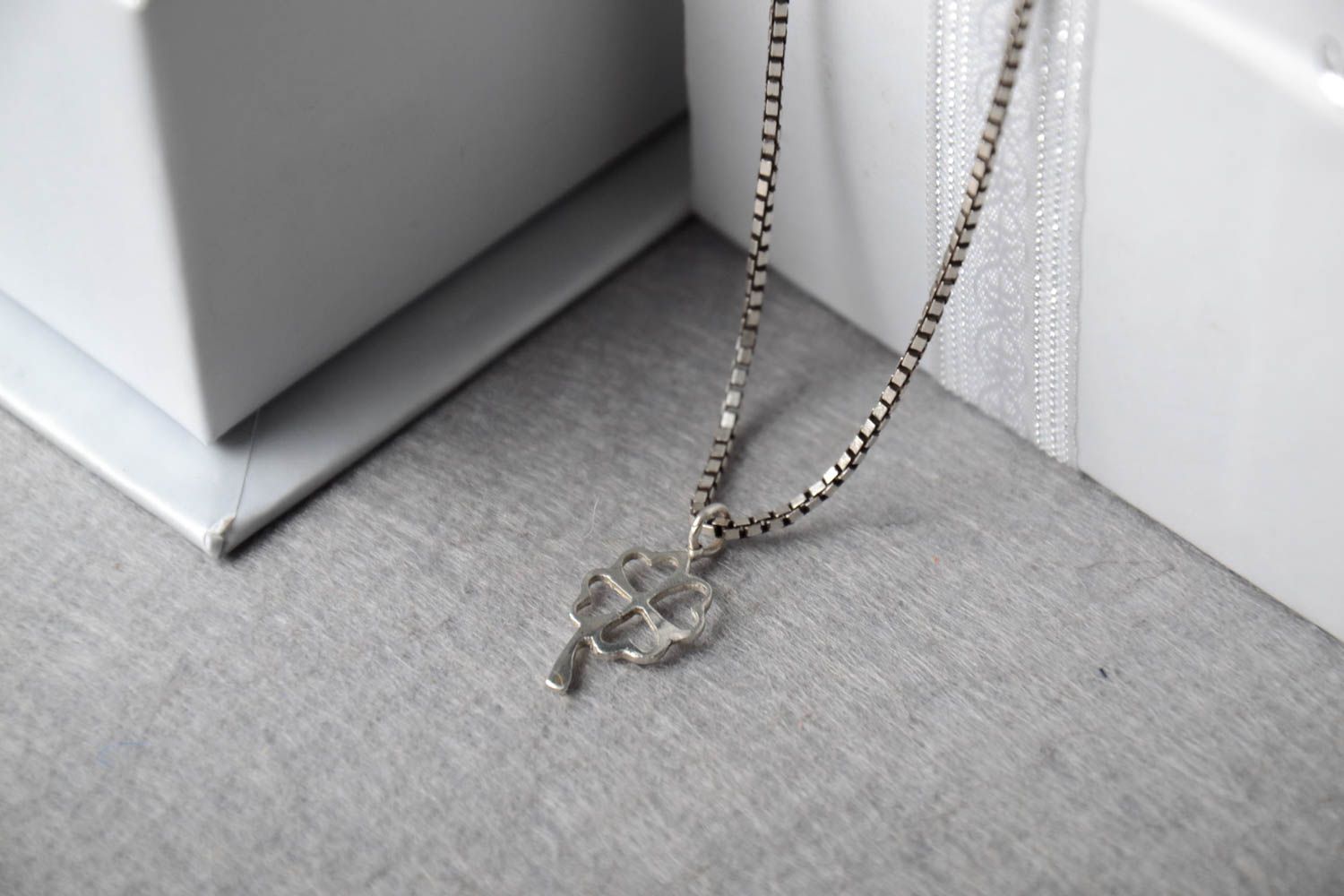 Handmade pendant designer accessory gift ideas silver jewelry silver pendant photo 1