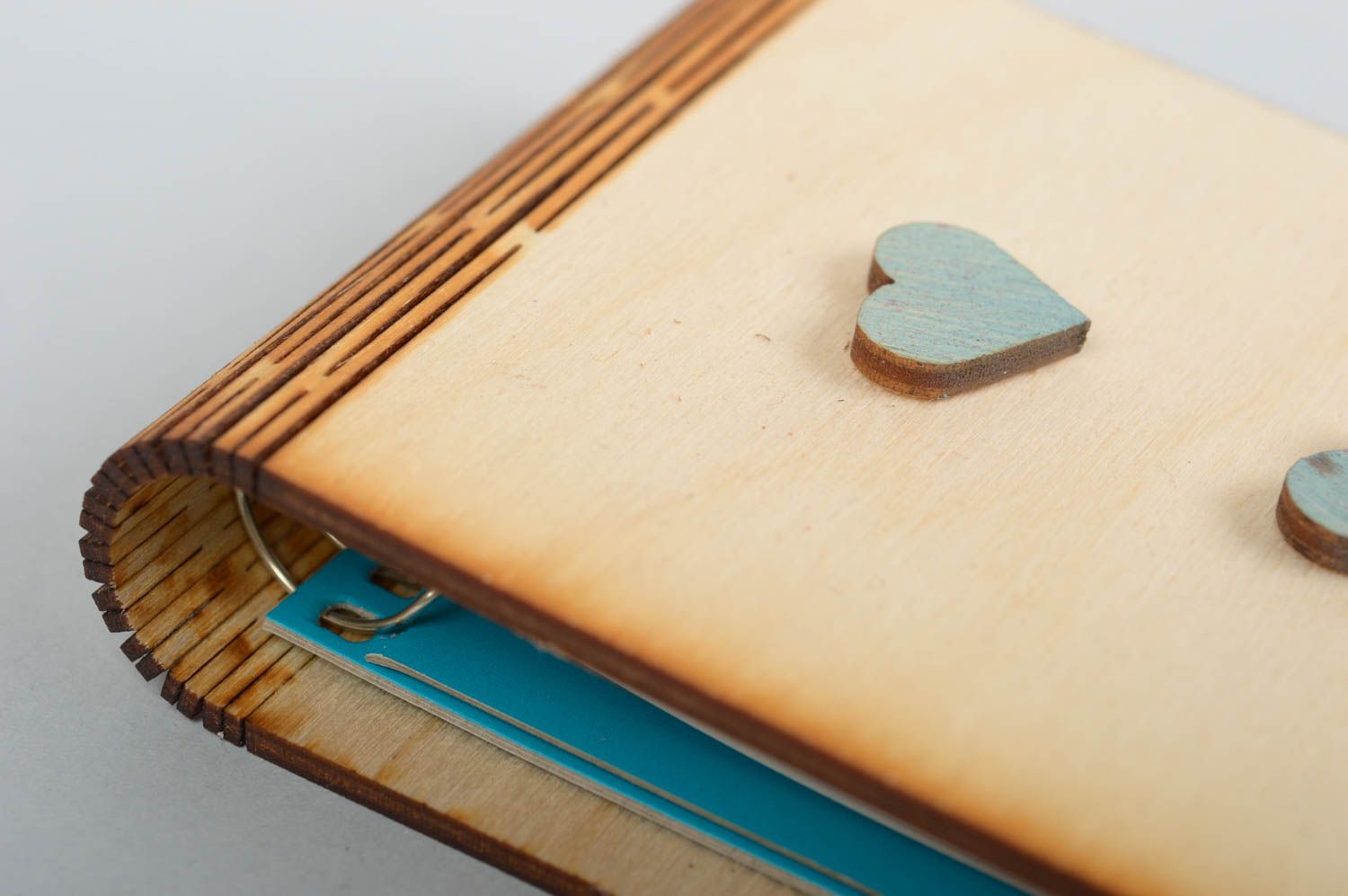 Designer notepad handmade wooden notebook designer diary present for student photo 4