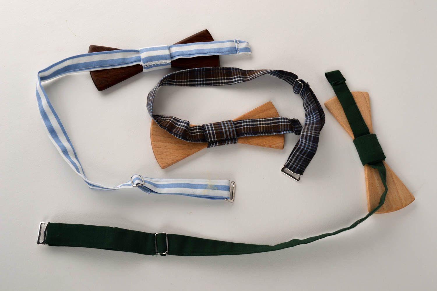Handmade designer bow ties 3 wooden unusual bow ties male accessories photo 2