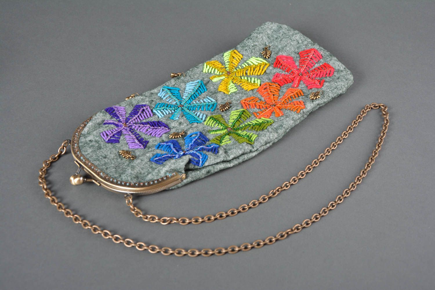 Handmade bag unusual handbag designer clutch for women gift ideas woolen bag photo 5