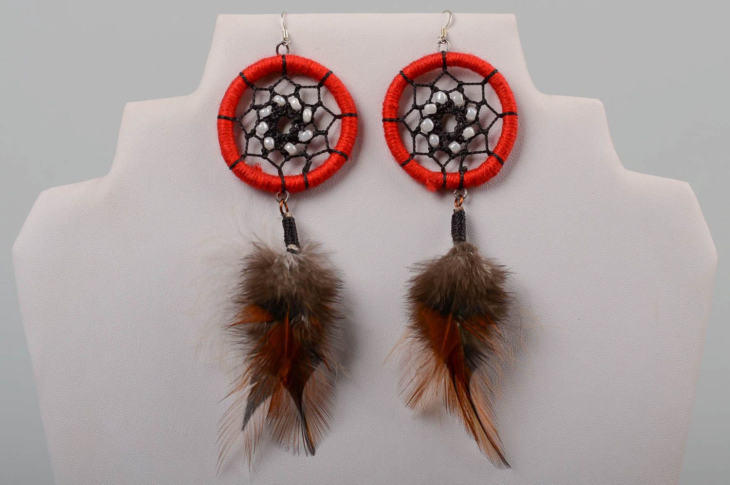Handmade earrings dreamcatcher earrings for women unique jewelry gifts for her photo 4