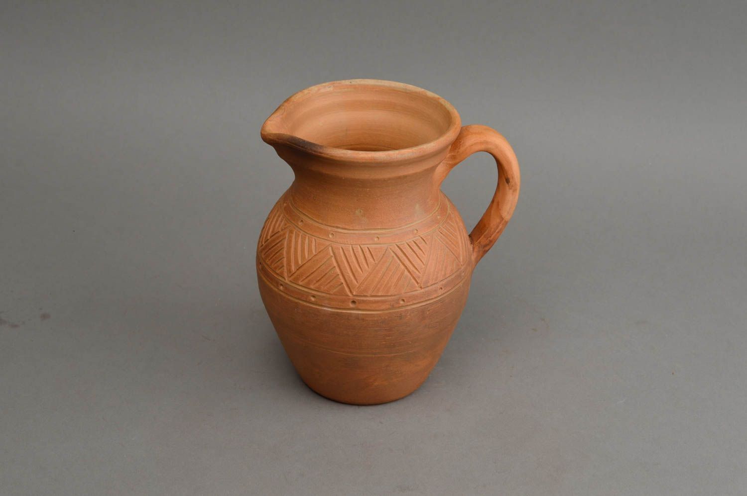 6 inches ceramic terracotta 20 oz pitcher in terracotta style 1 lb photo 3