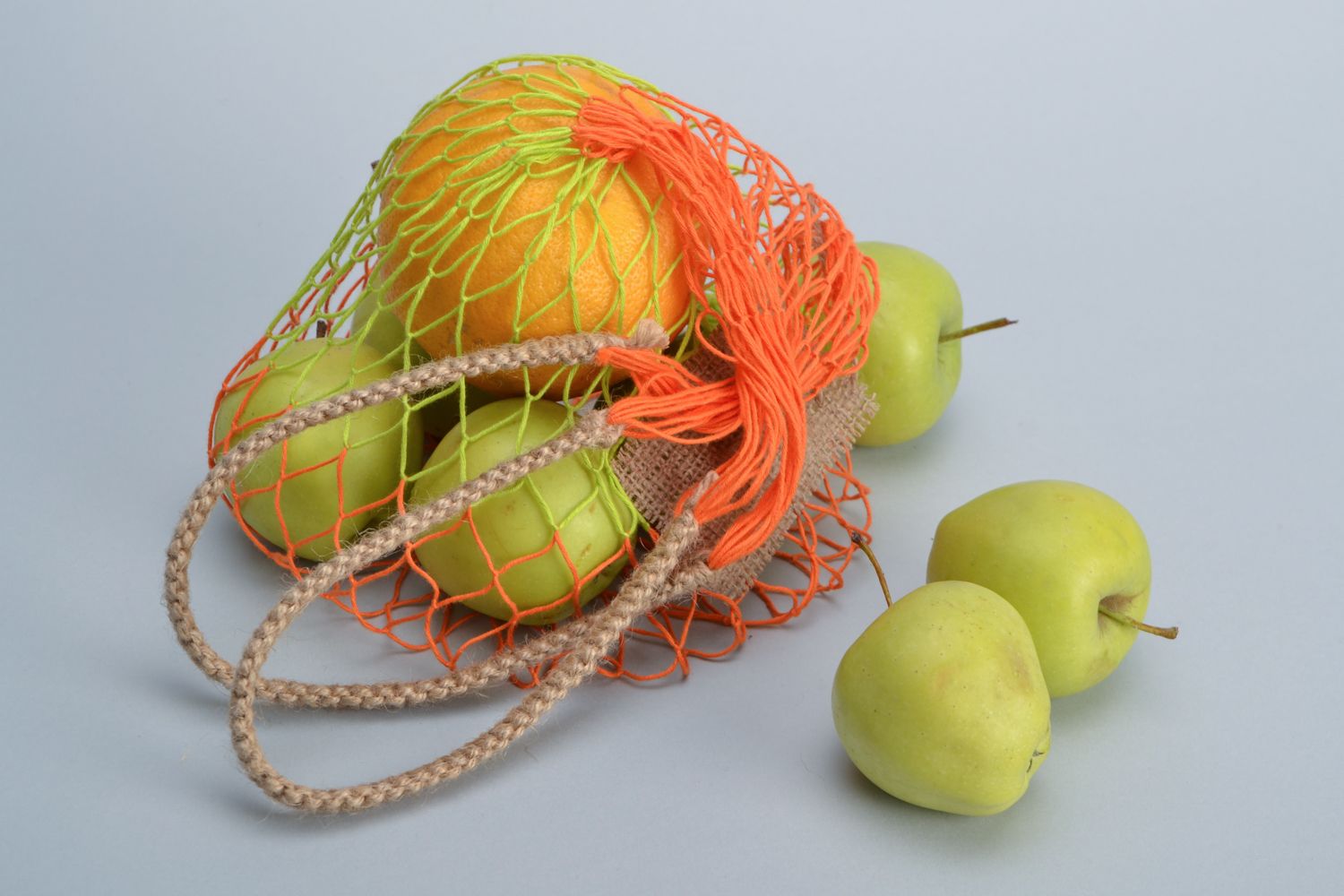 Linen string market bag photo 1