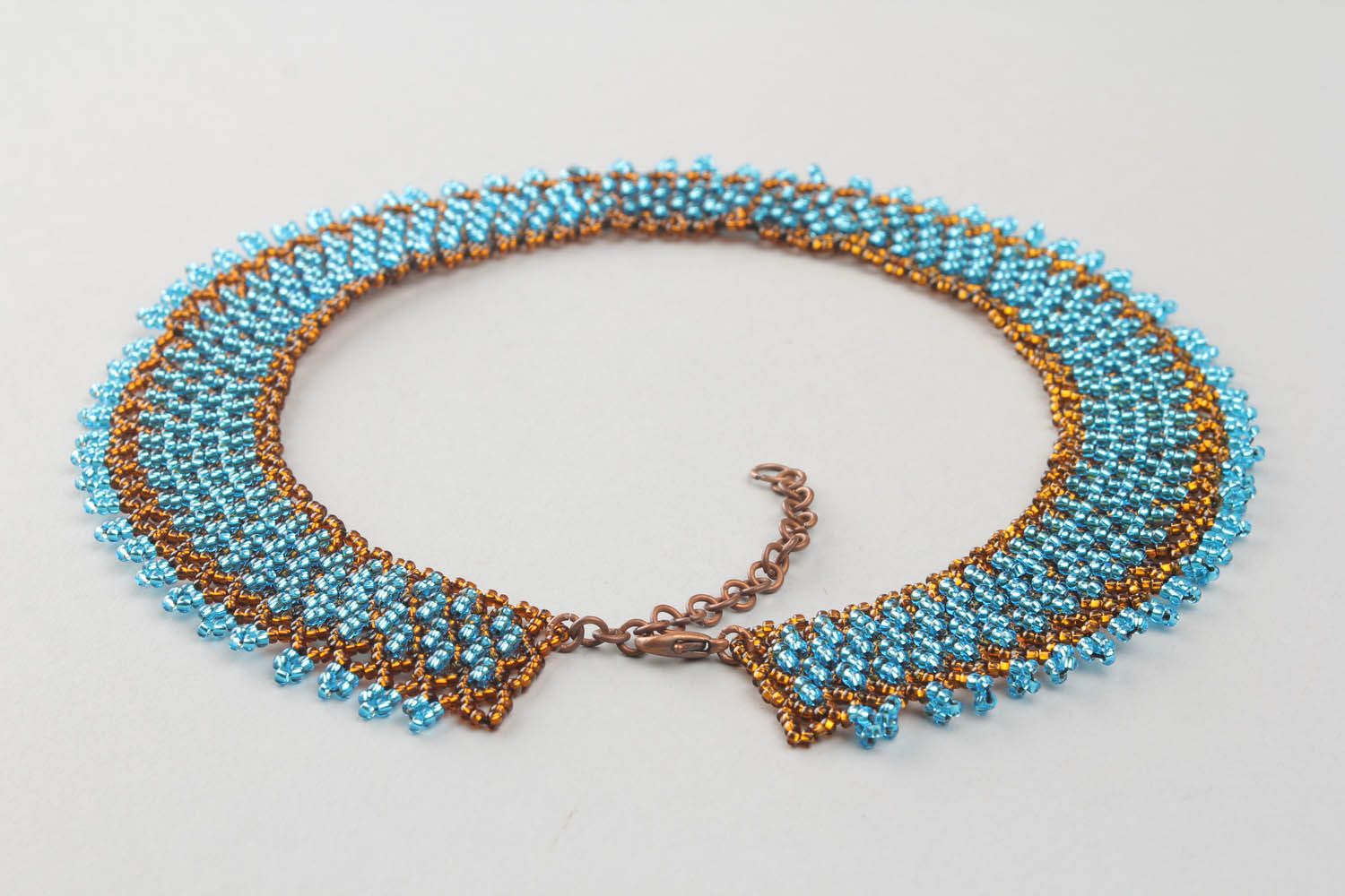 Handmade blue necklace  photo 5