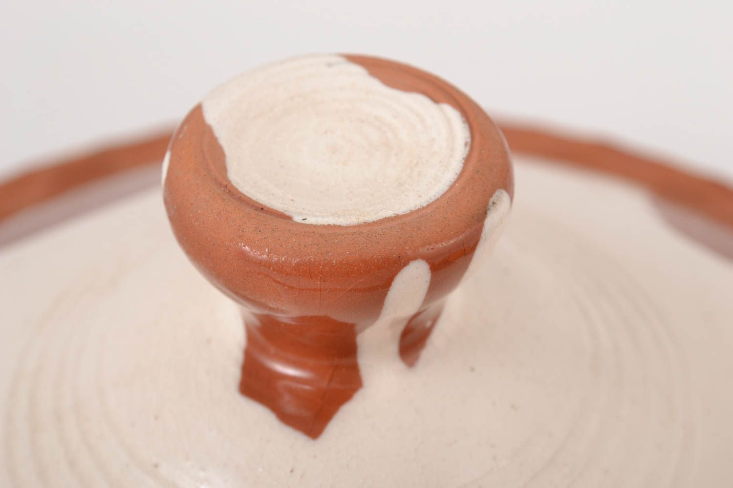 Handmade designer cute ware stylish bright ceramic bowl unusual bowl with lid photo 2