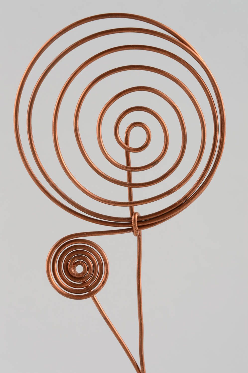 Figura de alambre original artesanal decorativa flor de cobre adorno para casa foto 5