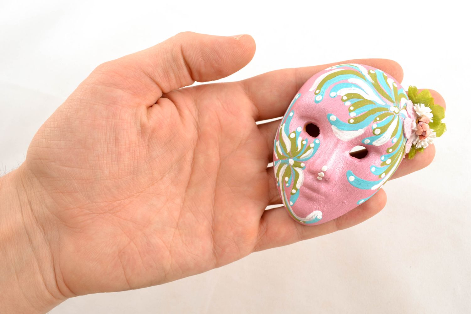 Интерьерная маска декоративная розовая фото 1